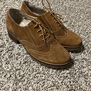 White Mountain Women's Genuine Leather Upper Arlow Suede Oxford Heel Casual Shoe